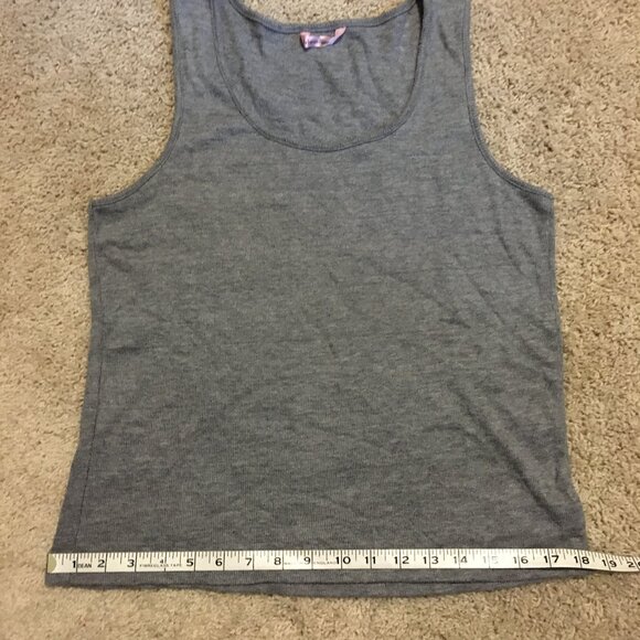 Grey Knit Thin Ribbed Tank Top - Picture 14 of 15